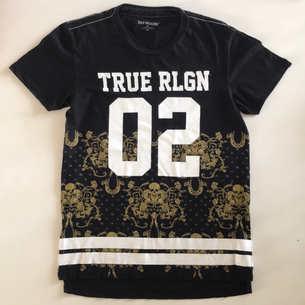True Religion Varsity Brocade Logo Print T-Shirt